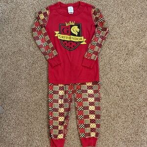 Hanna Andersson Gryffindor Kids Pajama Set - Red and Yellow